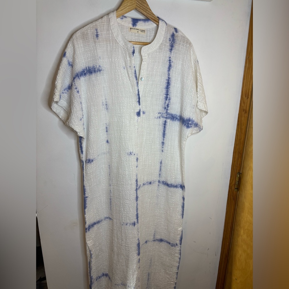 Electric & Rose Beachy Tie-Dye Gauze Kaftan Maxi Dress